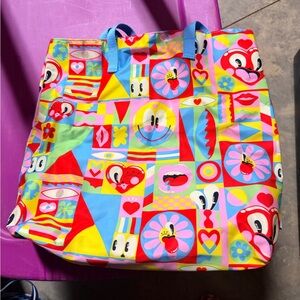 Clinique Colorful Graphic Tote Bag NEW